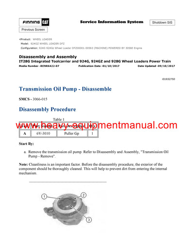 DOWNLOAD CATERPILLAR 924GZ WHEEL LOADER SERVICE REPAIR MANUAL DFZ
