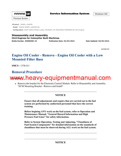 DOWNLOADCATERPILLAR 924HZ WHEEL LOADER SERVICE REPAIR MANUAL JRL