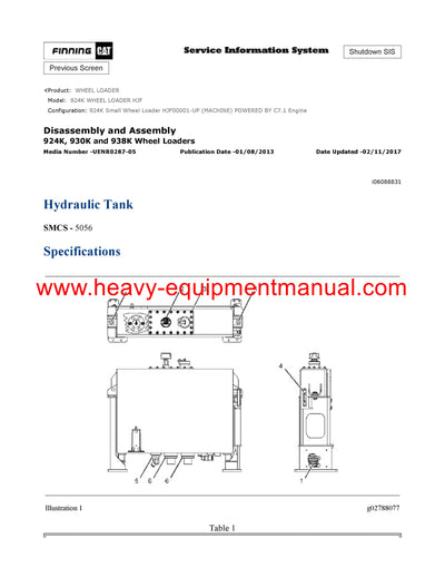 DOWNLOAD CATERPILLAR 924K WHEEL LOADER SERVICE REPAIR MANUAL HJF