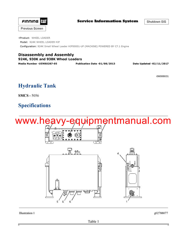 DOWNLOAD CATERPILLAR 924K WHEEL LOADER SERVICE REPAIR MANUAL HJF