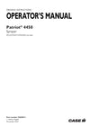 Case IH 4450 Patriot Sprayer Operator Manual 92650411