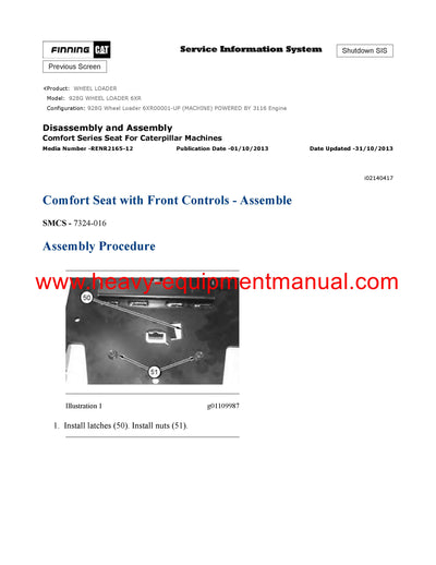 DOWNLOAD CATERPILLAR 928G WHEEL LOADER SERVICE REPAIR MANUAL 6XR