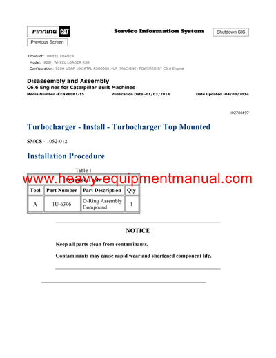 DOWNLOAD CATERPILLAR 928H WHEEL LOADER SERVICE REPAIR MANUAL RSB