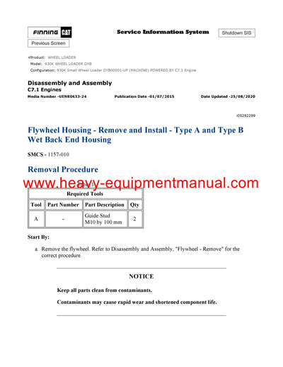 DOWNLOAD CATERPILLAR 930K WHEEL LOADER SERVICE REPAIR MANUAL DYB