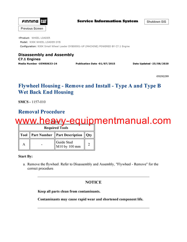DOWNLOAD CATERPILLAR 930K WHEEL LOADER SERVICE REPAIR MANUAL DYB