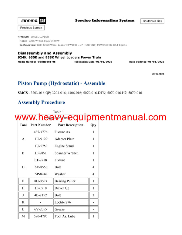 DOWNLOAD CATERPILLAR 938K WHEEL LOADER SERVICE REPAIR MANUAL HFW