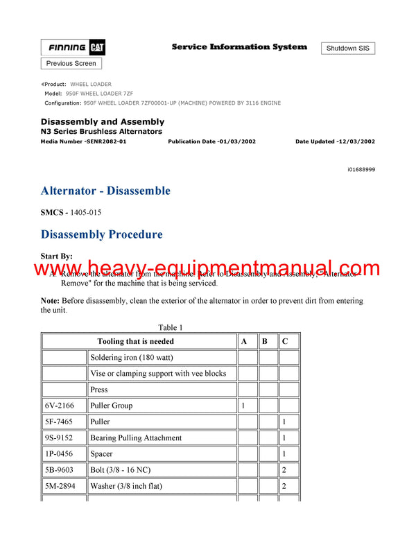 DOWNLOAD CATERPILLAR 950F WHEEL LOADER SERVICE REPAIR MANUAL 7ZF