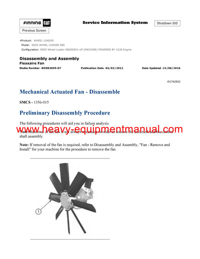 DOWNLOAD CATERPILLAR 950G WHEEL LOADER SERVICE REPAIR MANUAL 4BS