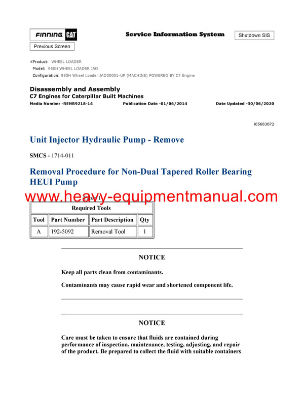 DOWNLOAD CATERPILLAR 950H WHEEL LOADER SERVICE REPAIR MANUAL JAD