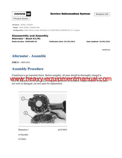 Download Caterpillar 950K WHEEL LOADER Service Repair Manual R4A