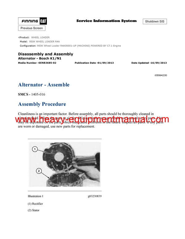 Download Caterpillar 950K WHEEL LOADER Service Repair Manual R4A