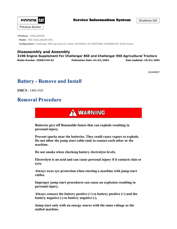 Caterpillar MT735 CHALLENGER Full Complete Service Repair Manual AKN