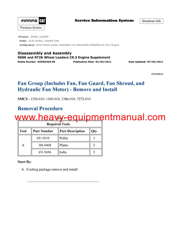 Download Caterpillar 972K WHEEL LOADER Service Repair Manual Z4W