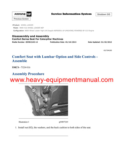 PDF Caterpillar 980K HLG WHEEL LOADER Service Repair Manual NEP