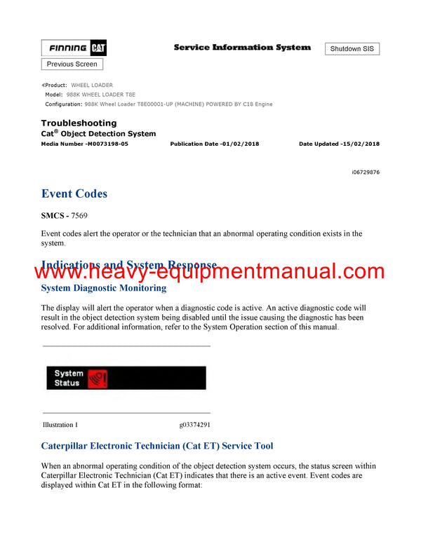 DOWNLOAD CATERPILLAR 988K WHEEL LOADER SERVICE REPAIR MANUAL T8E