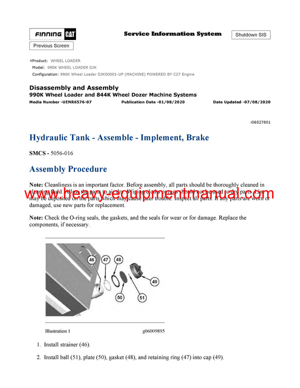 DOWNLOAD CATERPILLAR 990K WHEEL LOADER SERVICE REPAIR MANUAL DJK