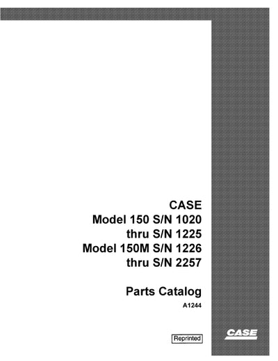 Case 150,150M Uni loader Parts Manual A1244