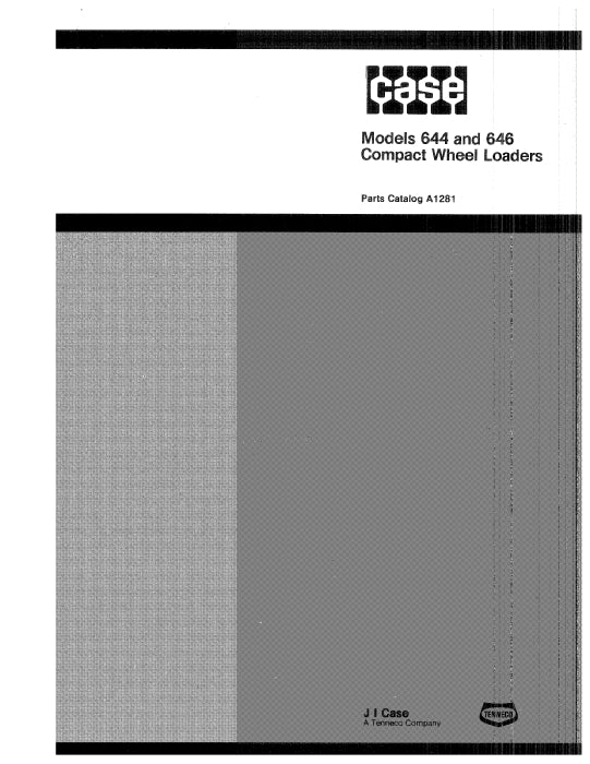 Case 644 and 646 Compact Wheel Loader Parts Manual A1281
