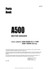 Komatsu A500 Motor Grader Parts Manual SN 09269-11499