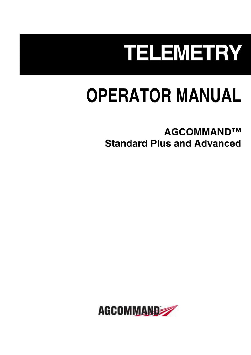 AGCOMMAND Telemetry Standard Plus and Advanced Operator Manual (EN) - PDF Download
