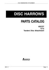 AGCO 1212 Tandem Disc Attachment Parts Manual - PDF Download
