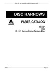 AGCO 1233 18' - 24' Narrow Center Tandem Disc Parts Manual - PDF Download