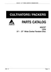 AGCO 1233 21' - 27'  Wide CenterTandem Disc Parts Manual - PDF Download