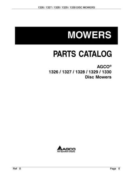 AGCO 1330 Disc Mower Parts Manual - PDF Download