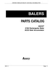 AGCO 2190 Rectangular Baler / AC25 Bale Accumulator Parts Manual - PDF Download
