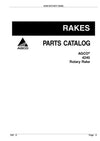 AGCO 4240 Rotary Rake Parts Manual - PDF Download