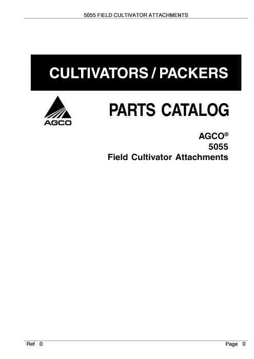 AGCO 5055 Field Cultivator Attachments Parts Manual - PDF Download