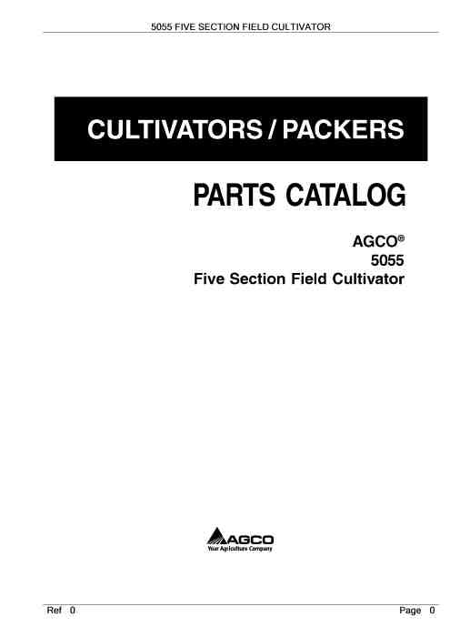 AGCO 5055 Five Section Field Cultivator Parts Manual - PDF Download