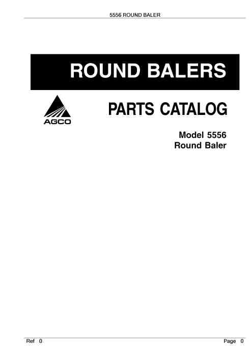 AGCO 5556 Round Baler Parts Manual - PDF Download