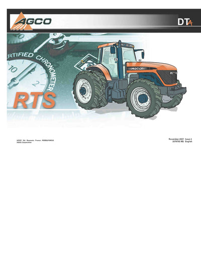 AGCO DT240A Tractor Repair Time Schedule - PDF Download