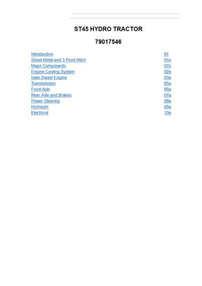 AGCO ST45 Hydro Tractor Service Manual - PDF Download