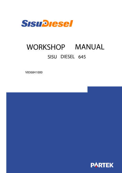 AGCO Sisu Diesel 645 Engine Workshop Manual - PDF Download