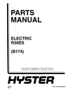 Hyster R30ES (B174) Forklift Parts Manual PDF Download