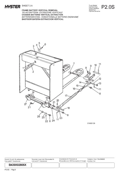 Hyster P2.0S (B439) Forklift Parts Manual PDF Download