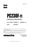 Komatsu PC230F-11 Hydraulic Excavator Parts Manual SN A20700-UP