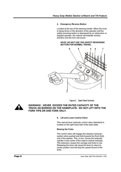 Clark BGNR Walkie Stacker Owners Manual - PDF Download