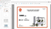 BT Forklift CBE 1.5 T Cargo Range Parts Manual PDF