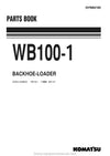 Komatsu WB100-1(ITA) Backhoe Loaders Parts Manual SN F10002-UP