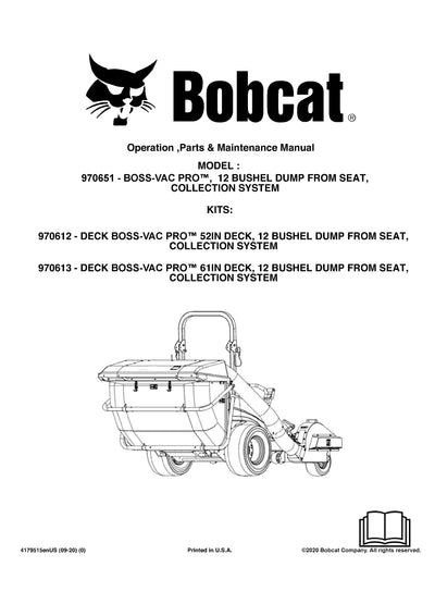 Bobcat Mower (4179515) Operation ,Parts & Maintenance Manual - PDF Download