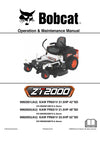 Bobcat ZT2000 Mower Operation And Maintenance Manual - PDF Download