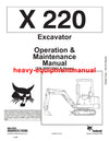 Bobcat 220 Excavator Operator's Manual 15001