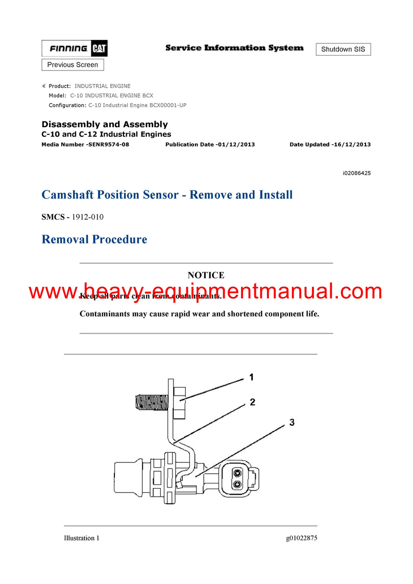 Download Caterpillar C-10 INDUSTRIAL ENGINE Service Repair Manual BCX Download Caterpillar C-10 INDUSTRIAL ENGINE Service Repair Manual BCX