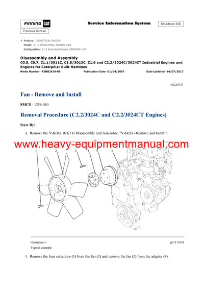 DOWNLOAD CATERPILLAR C1.5 INDUSTRIAL ENGINE SERVICE REPAIR MANUAL C5N