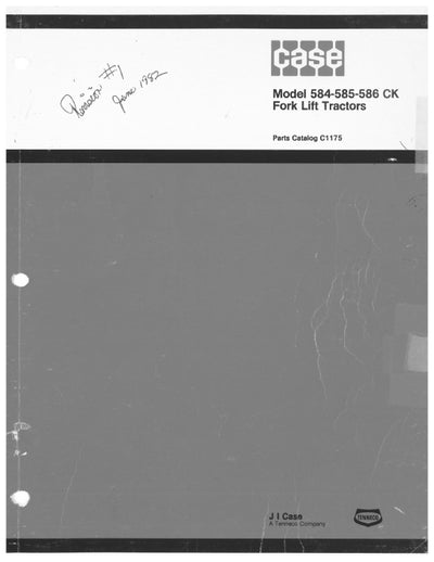 Case 584 585 586 Ck Forklift Parts Manual C1175