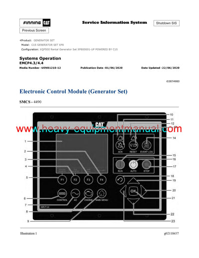 DOWNLOAD CATERPILLAR C15 GENERATOR SET SERVICE REPAIR MANUAL XP8