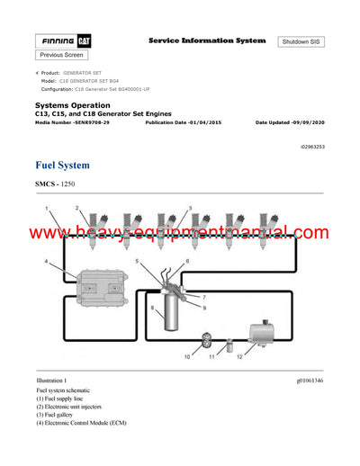 DOWNLOAD CATERPILLAR C18 GENERATOR SET SERVICE REPAIR MANUAL BG4